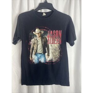 Anvil Jason Aldean Tour‎ T-Shirt Mens Small Black Excellent 2012 Concert Graphic